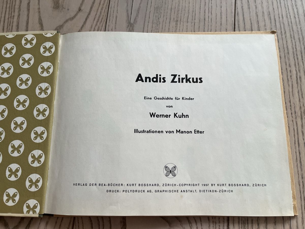 Bücher: Andis Zirkus -Kinderbuch von 1959 – Gebraucht aus Romanshorn von Apfelschuss 1