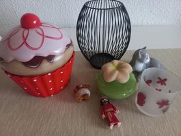 Konvolut Deko Figuren, Keramik, Kerzenhalter, diverses