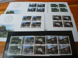 Set Pro Patria 2002, FDC Satz, Einzel + 4erbl. + Lose 4erETo