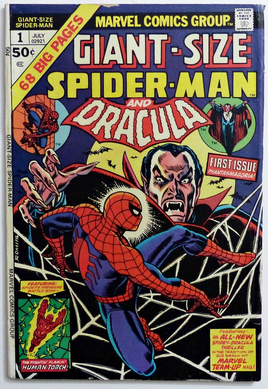 Fumetti: SPIDER-MAN GIANT SIZE #1 AND DRACULA MARVEL 1974 – Usato da Lugano venduto da YouWantUS