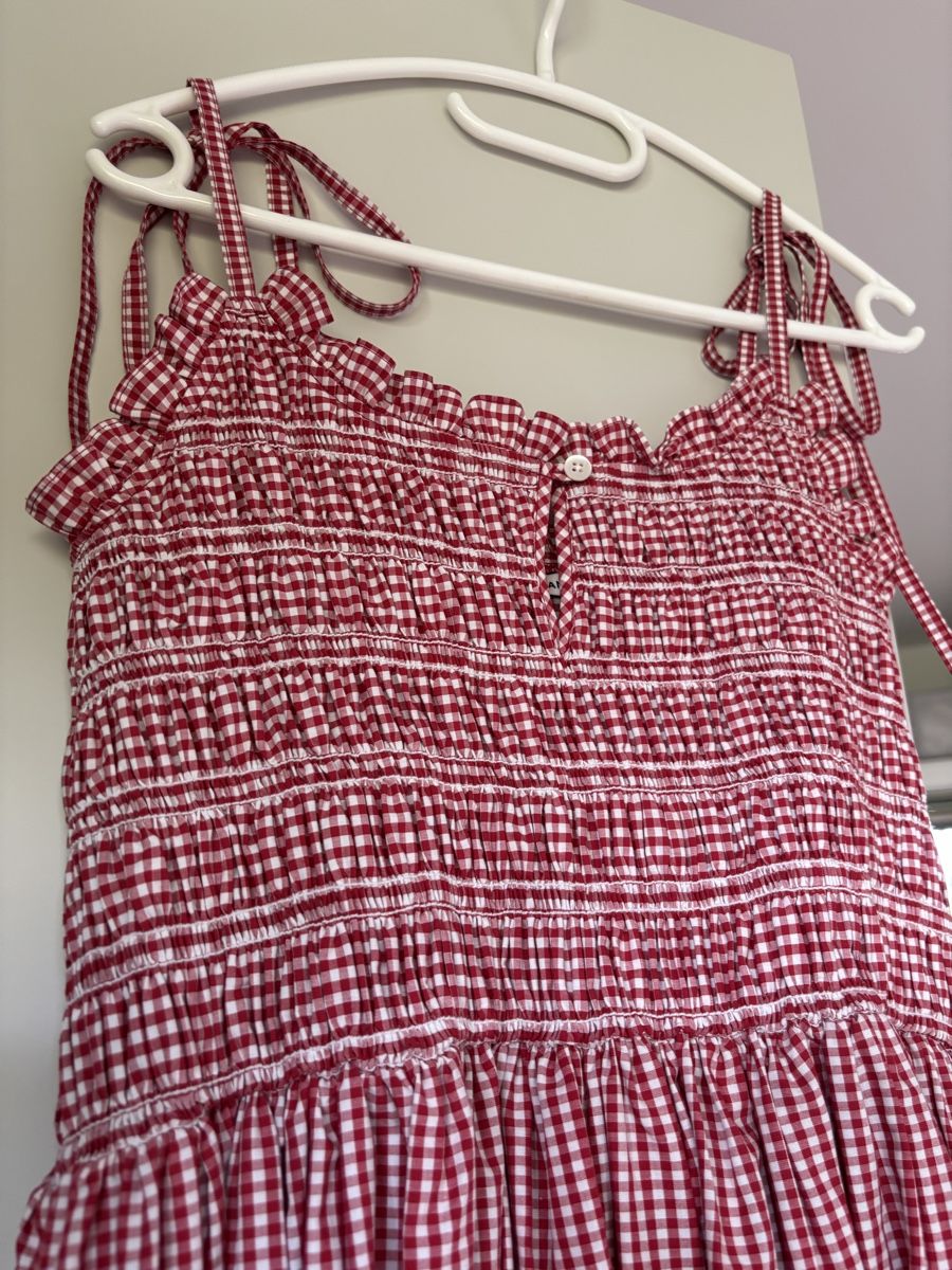 Vestiti: Sandy Liang kariertes Kleid rot – Usato da Winkel venduto da Zimtguetzli 3