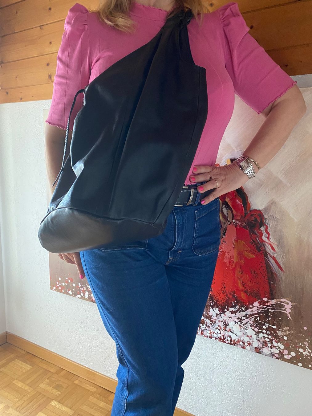 Comptoir des Cotonniers Borse da donna: Schwarze Handtasche aus Leder – Usato da Schnottwil venduto da eka_sk9q 8