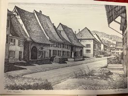 Albert Weisskopf, Pratteln - Lithographie - Alt Pratteln