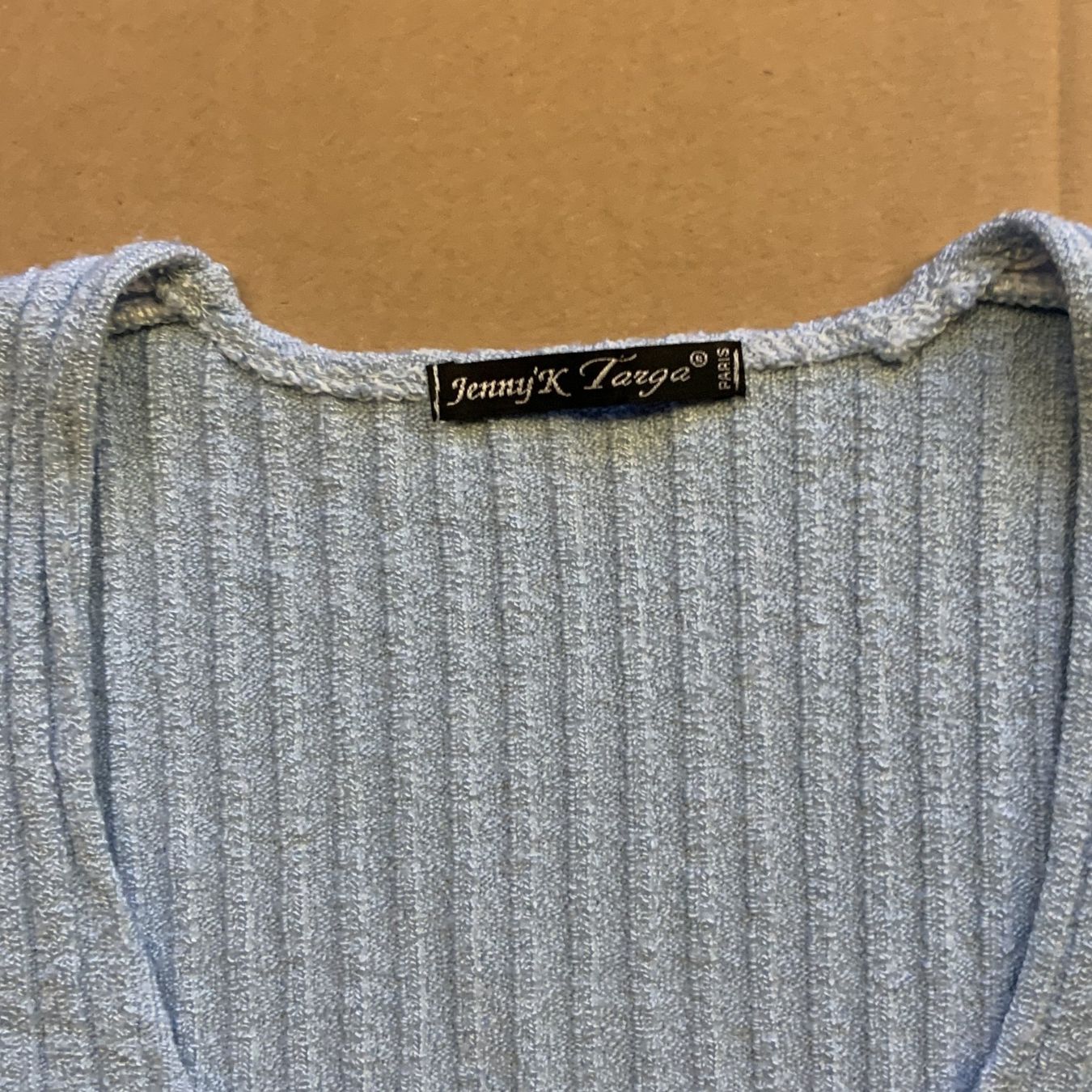 Tops: Jenny K Paris – Hellblaues, geripptes Soft-Top – Gebraucht aus Chalais von Decoarts.art 3