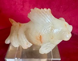 Schöne antike, handgeschnitzte Hetian Jade Fisch - 119g ✨🐠✨