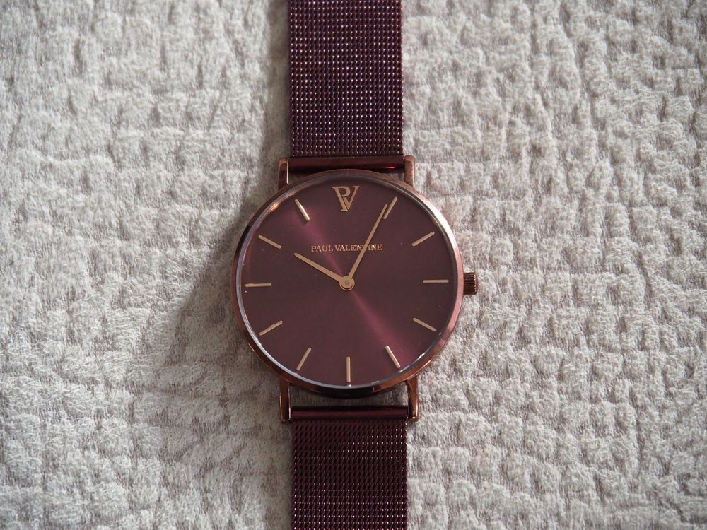 Paul valentine clearance watch coffee mesh