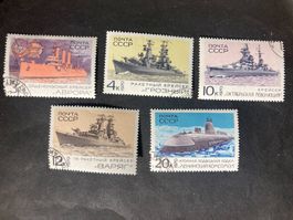Sowjetunion 1970 Satz Seekriegsflotte gestempelt