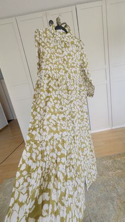 Damen Kleid lang geblümt Grösse M neue Baumwolle 