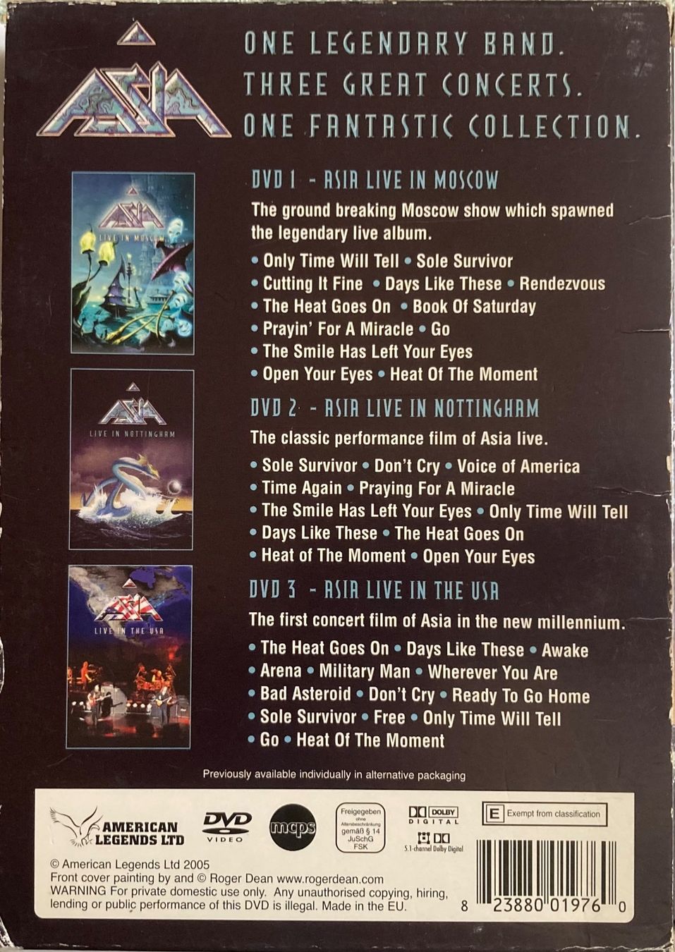 Tutti i DVDs: ASIA - THE ULTIMATE COLLECTION – Usato da Poliez-Pittet venduto da Newtown-Records 1