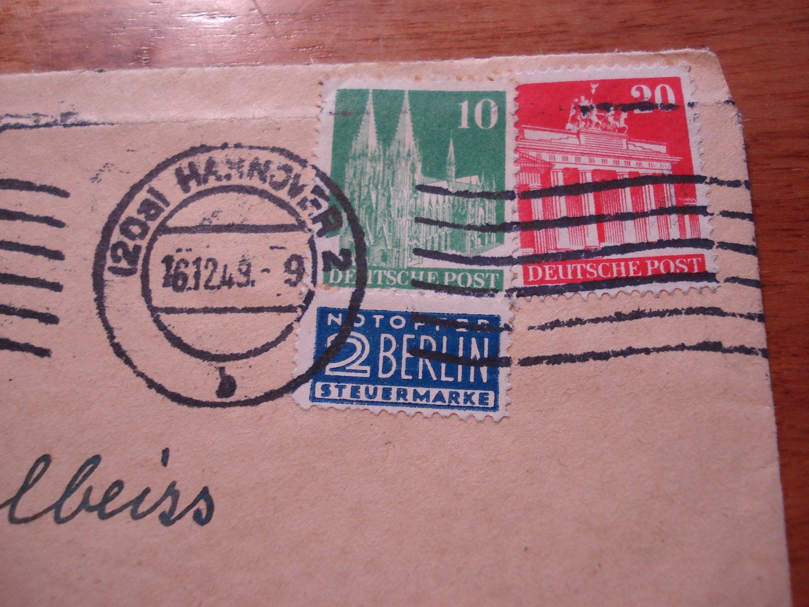 Alle Briefmarken: Brief Deutsche Post 1949, - Winterthur, mit Notopfer – Gebraucht aus Niederwil AG von morostahu 1