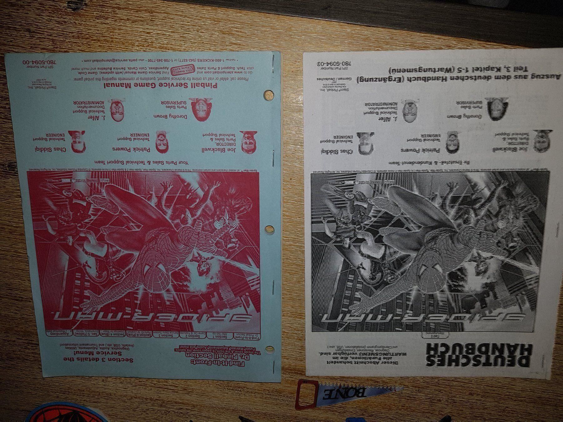 Flipperkästen: Manuels + goodies flipper spider-man – Gebraucht aus St-Imier von fmx666 1