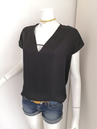 🤩MANGO SATIN TOP SCHWARZ NEU & D&G P.