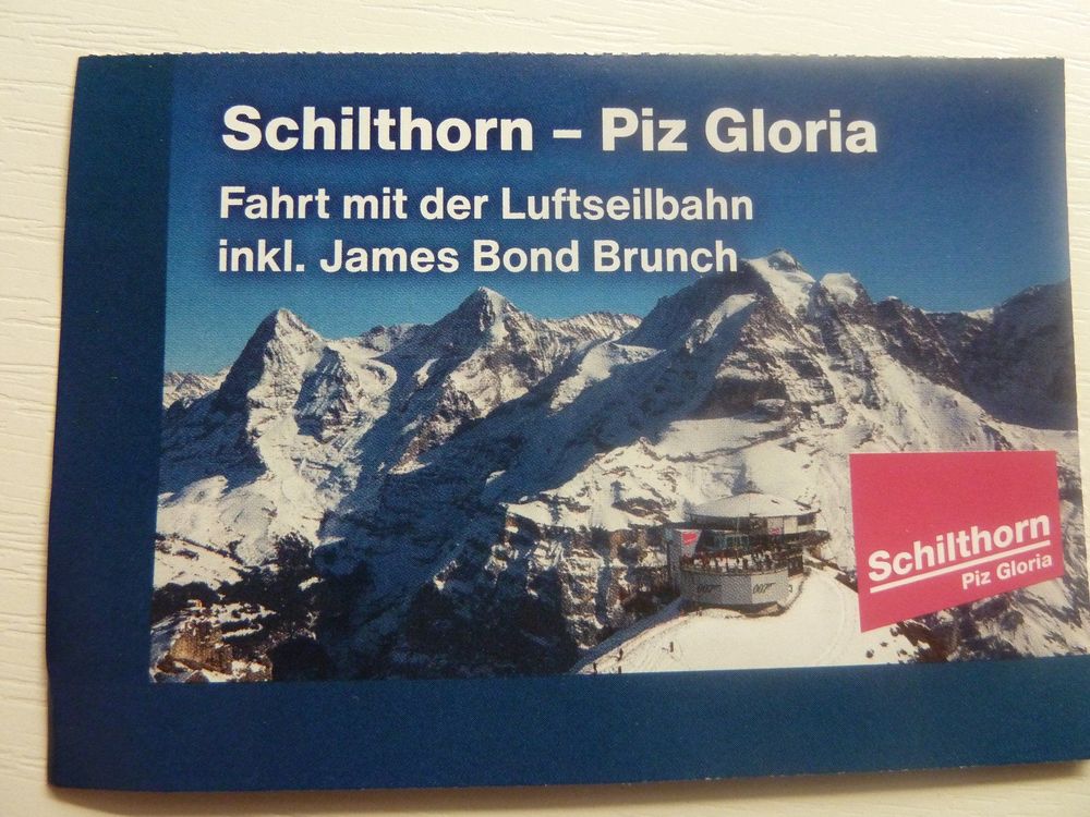 SCHILTHORN PIZ GLORIA James Bond Brunch Kaufen auf Ricardo
