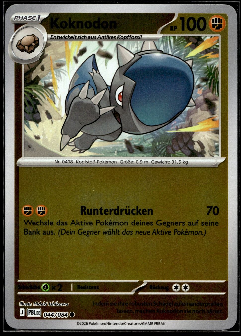 Pokémon Carte collezionabili: Koknodon (PBL DE 044/084) - Reverse Holo – Usato da Affoltern am Albis venduto da Chiesa_5