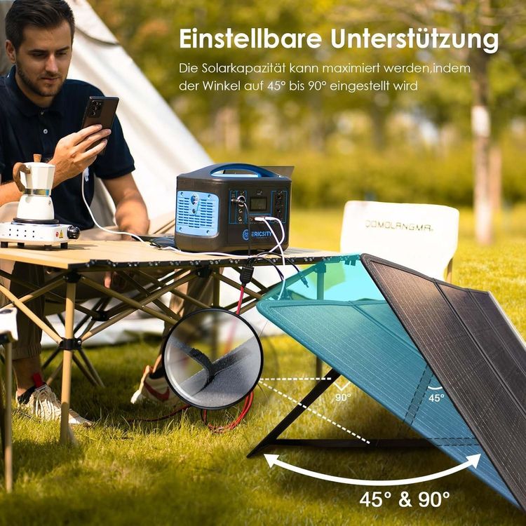 Dispositivi a energia solare: Faltbares Solarpanel 100 W – ETFE IP65 MC4 Camping Adapter – Nuovo e nell'imballaggio originale da Hundwil venduto da pac_6jh8 6