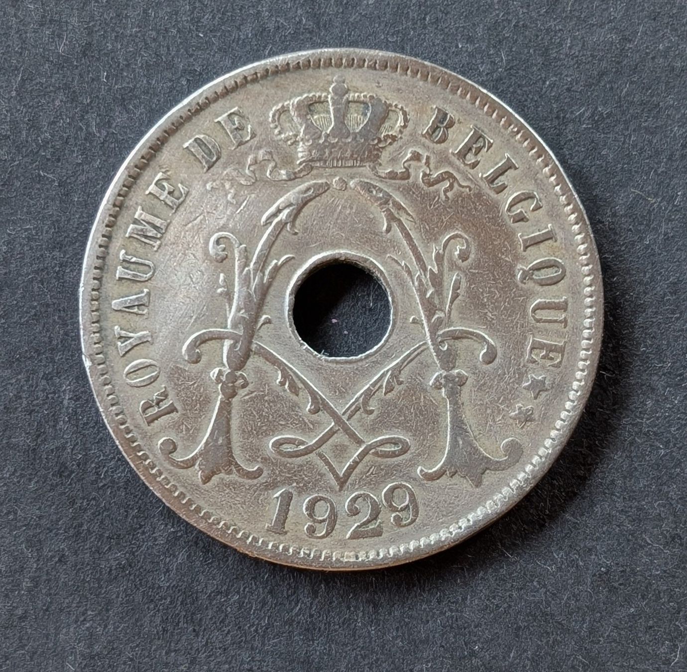 Tutti le monete: Belgien-25 Centimes 1929 – Usato da Hittnau venduto da stamps_and_coins