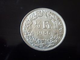 1/2 Fr.  1956  unz. / stgl.