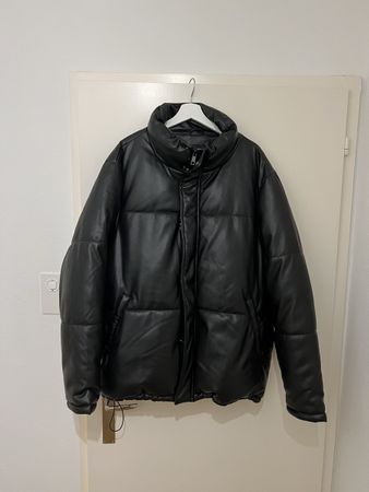 Puffer Jacket Kunstleder XXL