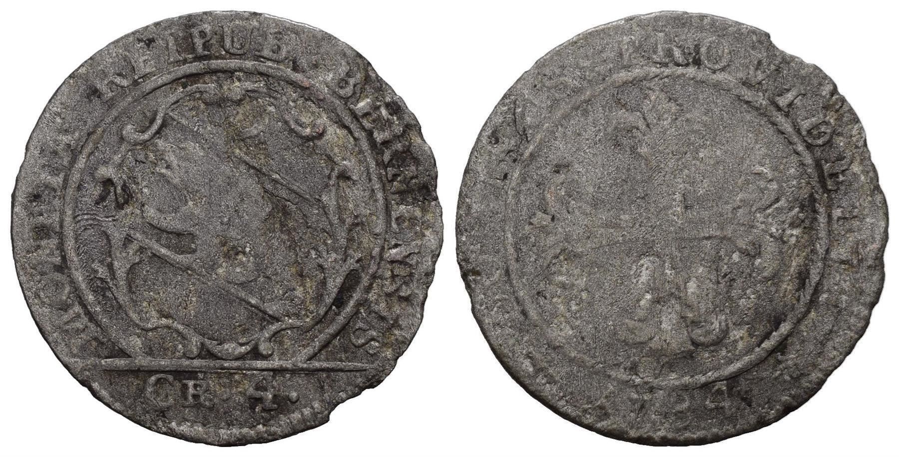 Alle Münzen: Bern Halbbatzen 1784  /3561 – Gebraucht aus Trimbach von Solothurn1