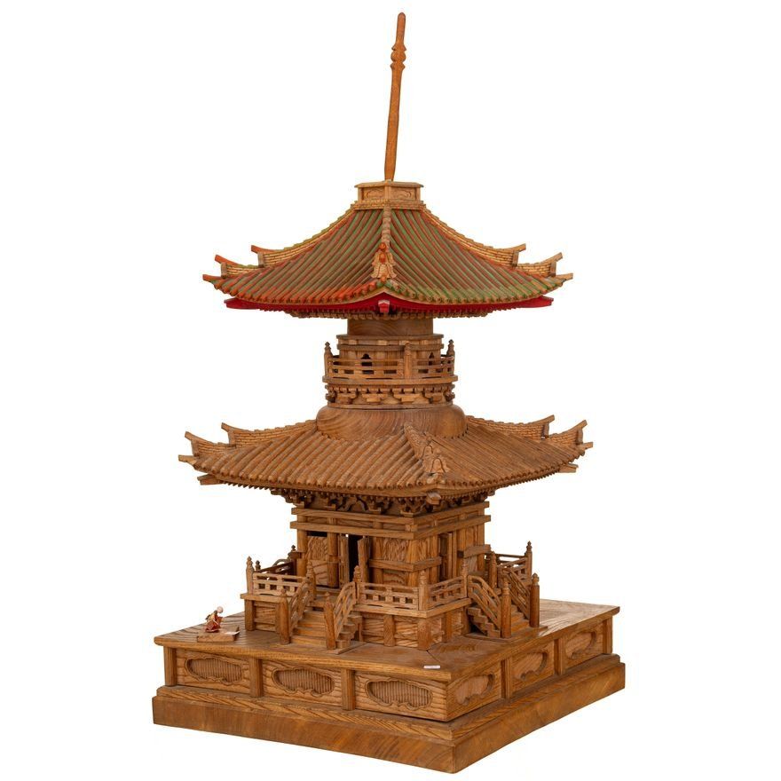 Sculture & Statue: Antikes Holzmodell einer Tahoto Pagode – Usato da Mettmenstetten venduto da protokoll 3