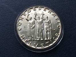 5 Franken Silbermünze BUNDESFEIER 1941 VZ +++