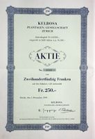 Kelbosa Plantagen-Gesellschaft, Zürich - 1949