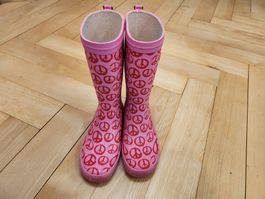 Gummistiefel Bisgaard rosa Peace Motiv Grösse 34
