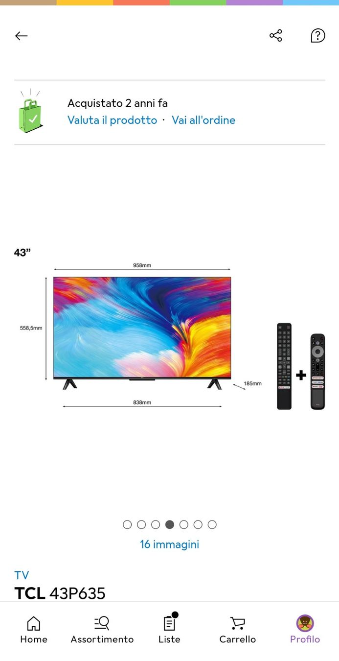 Televisori: Smart TV TCL 43" - 4K HDR - Google TV – Usato da Bellinzona venduto da Skiley99 6