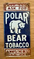 Polar Bear Tobacco Emailschild / Emaille Schild