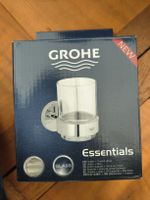 Grohe Essentials Wandhalter und Crystalglas