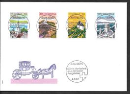 FDC Serie 753x - 756x aus Block ET Vollstempel Bern 4.9.1987