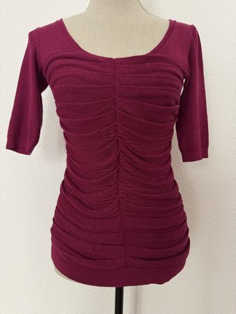 Burberry pull froncé, Taille XS, framboise