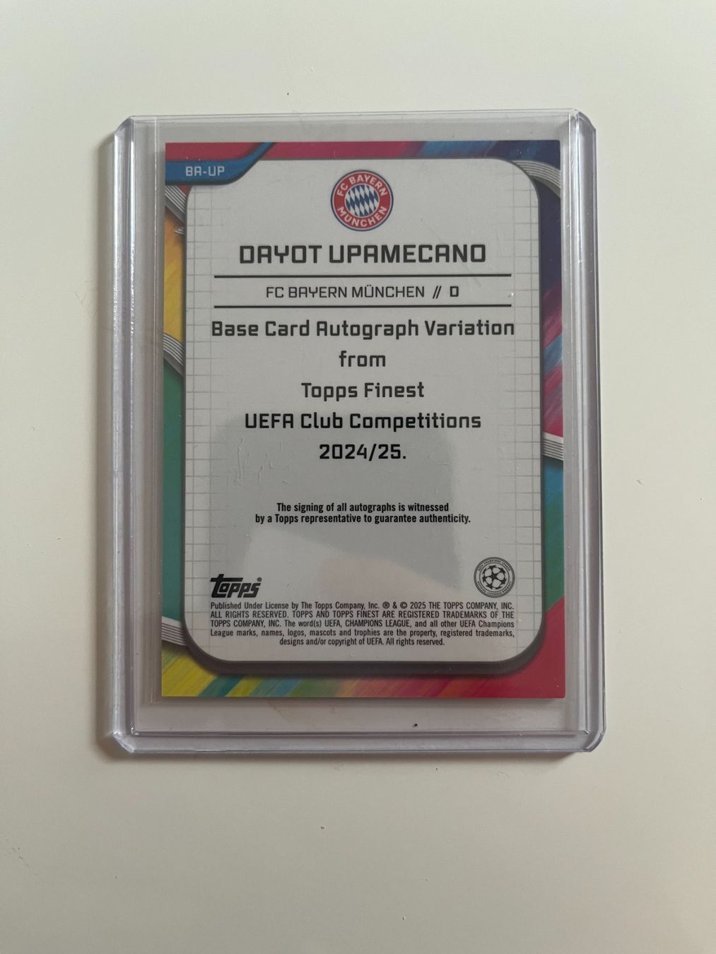 Topps Carte collezionabili: Topps Finest Upamecano AUTO – Usato da Thun venduto da sci_lz9x 1