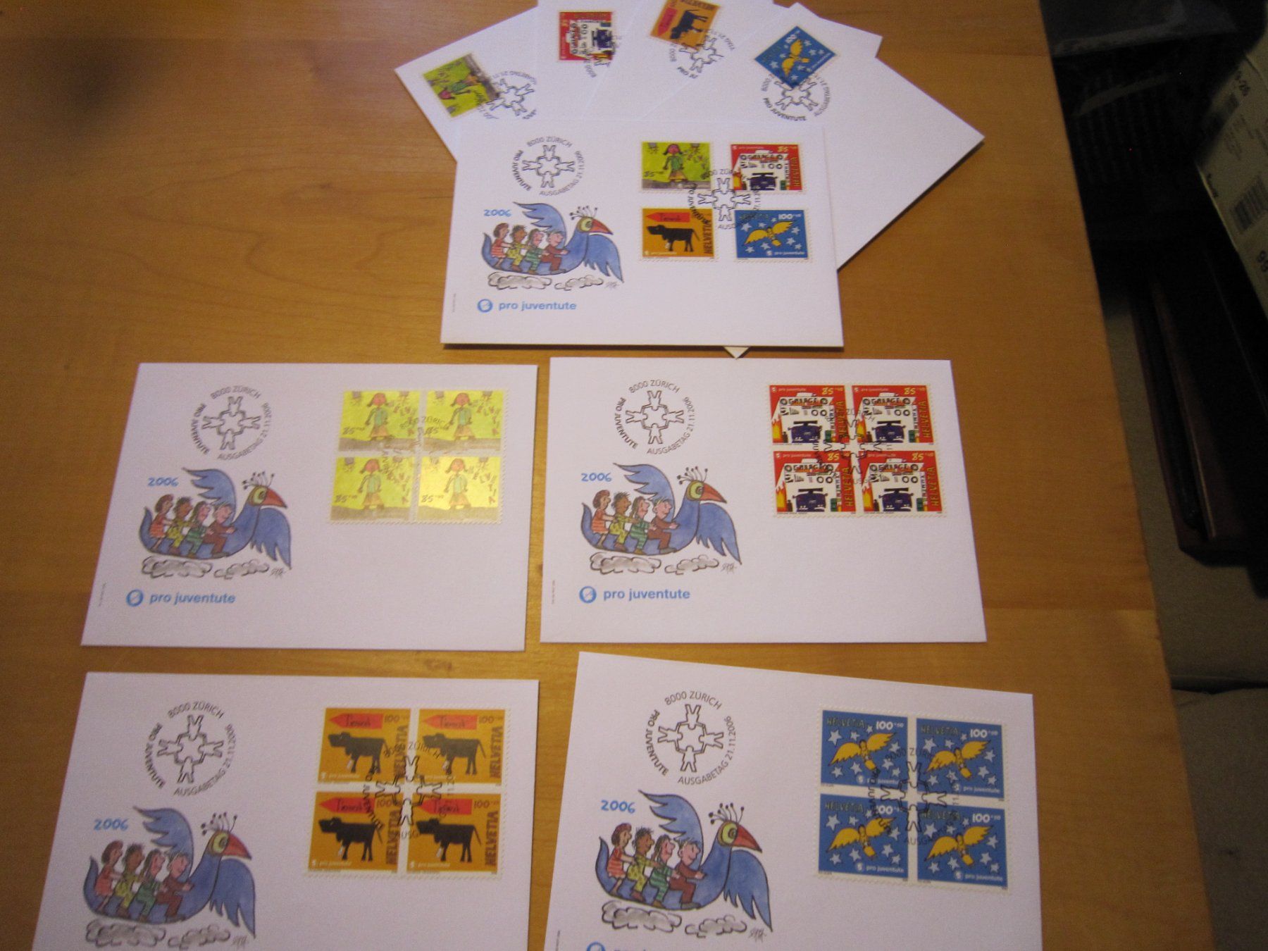 Tutti i francobolli: PJ 2006 FDC Serie einzeln und 4er – Usato da Giubiasco venduto da sal_9j6w
