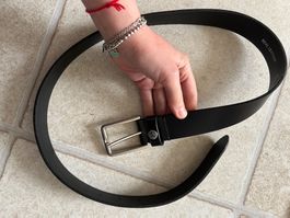 Ceinture unisexe Pier One en cuir, taille 80, noire