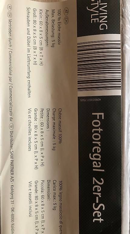 Articoli in legno: Neues originalverpacktes Fotoregal in Eiche – Usato da Langendorf venduto da Felix2017 1