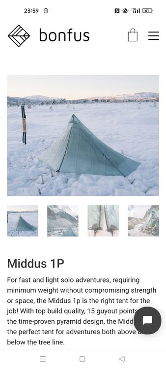 Bonfus Middus 1P DCF Zelt (Neu (gemäss Beschreibung)) in Basel für CHF ...