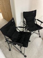 2 x Campingstühle sehr robust, bis 120 kg, schwarz, faltbar