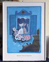 Wachtmeister R. Bild Kunstdruck 2 Katzen a. Fensterbank