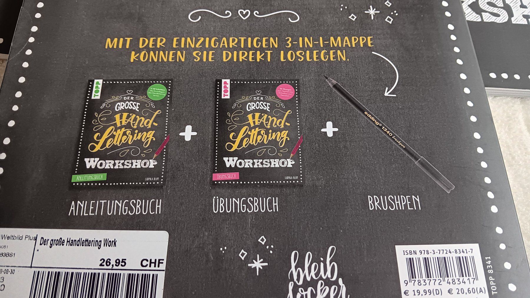 Bastelsets: Grosser Hand Lettering Workshop mit Übungsbuch & Anleitun... – Gebraucht aus Dietikon von Rabia 4