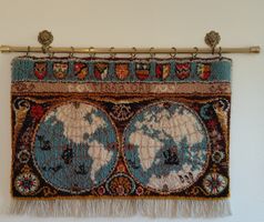 Terra orb  schöner, handgefertigter Wandteppich 《Art;2911》