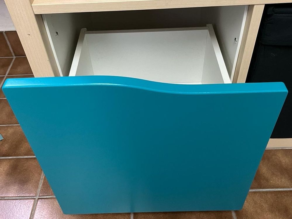 2 Kallax/Expedit inserts with one large drawer, turquoise (Neu (gemäss ...