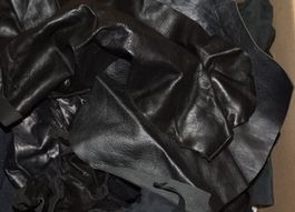Lederresten Leder Schneiden/Basteln /schwarz 2.1 kg