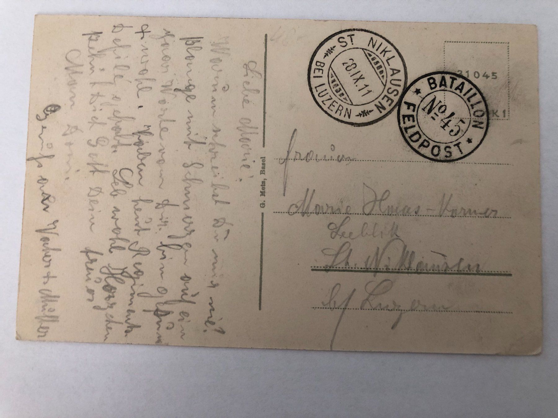 Ansichtskarten: Aarburg 1911 – Gebraucht aus Pfäffikon ZH von Waltoversand 1
