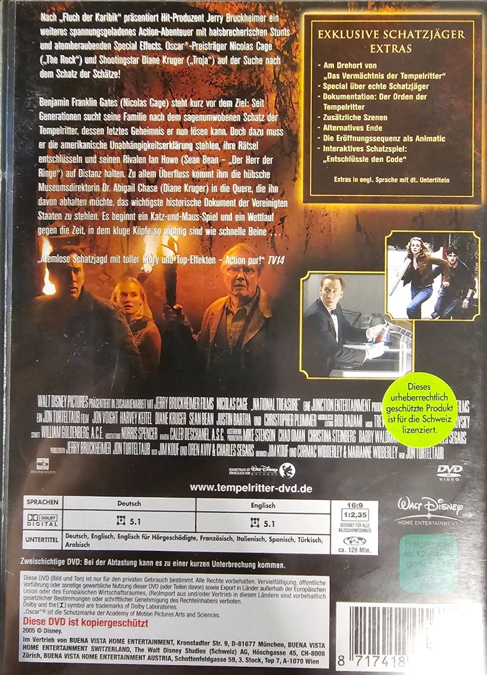 Tutti i DVDs: Das Vermächtnis der Tempelritter – Usato da Wahlen b. Laufen venduto da Cg10 1