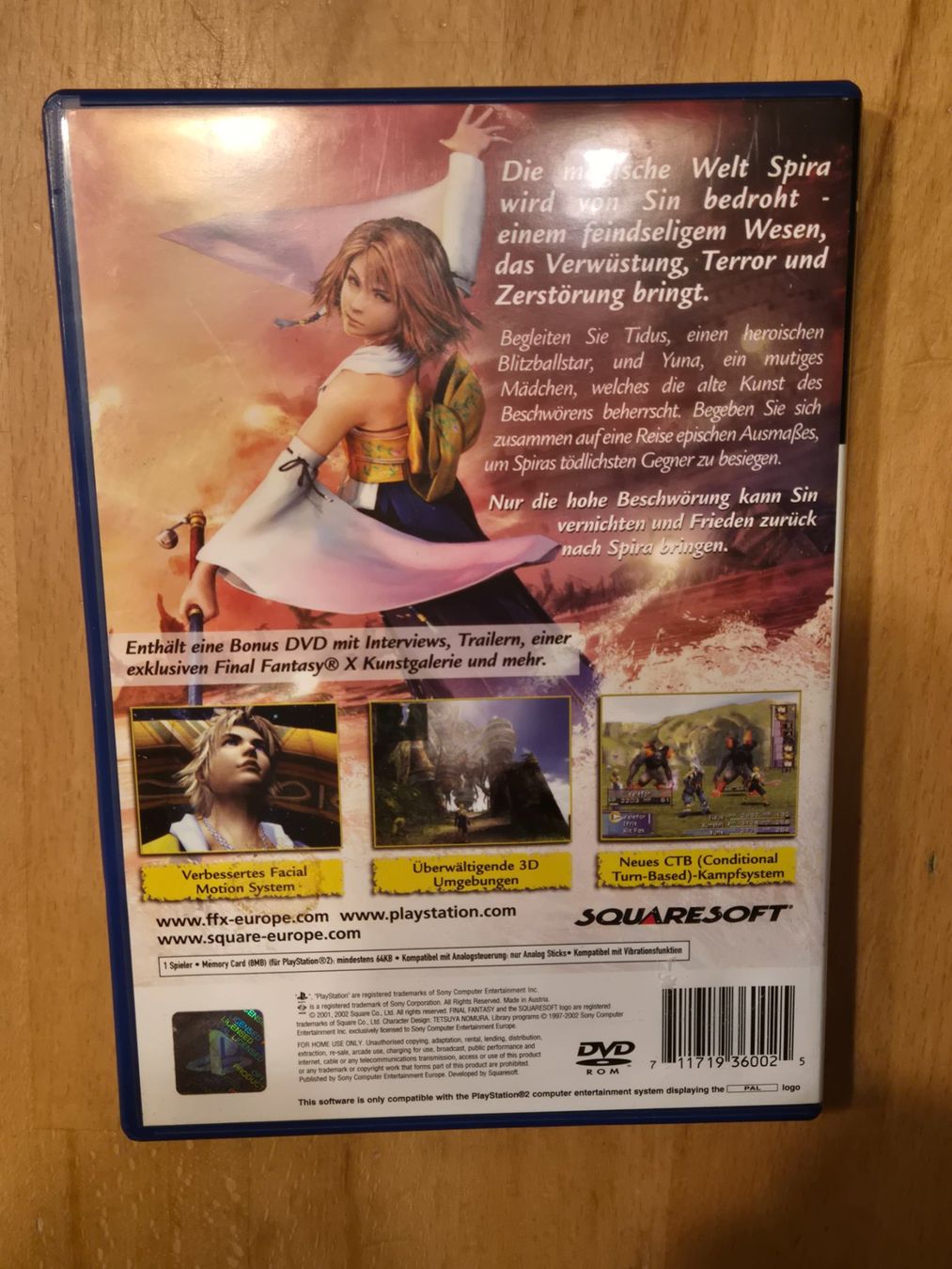 Giochi: Final Fantasy X + Bonus DVD (PS2) – Usato da Ettiswil venduto da beekeper13 1