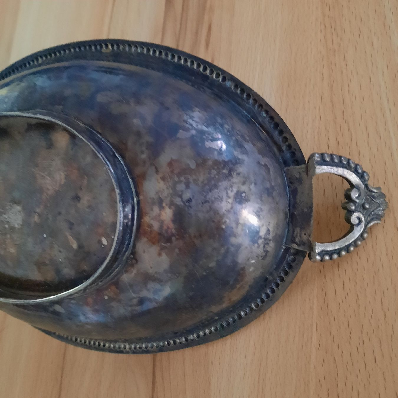 Schalen: Antike Schale mit Griffen versilbert Oval gebraucht – Gebraucht aus olten von Laterne50 5