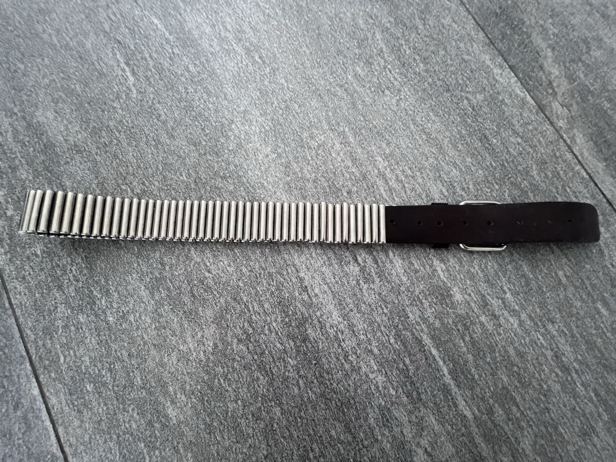 Cinture: Cintura in pelle con inserti argento - 100 cm – Usato da Losone venduto da Annja93 1