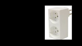 T 15 Doppelstecker weiss NEU 250/400Volt