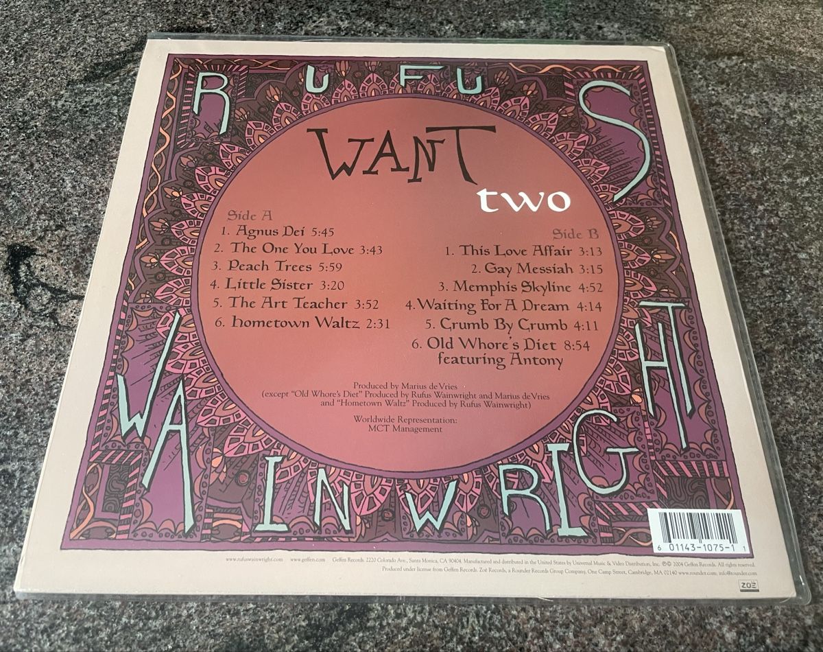 Dischi in vinile: Rufus Wainwright - Want Two - Vinyl LP – Usato da Olten venduto da Bluespapst 1